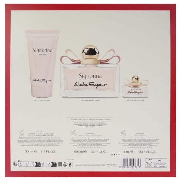 717WO74yJjL._SL1500_ Ferragamo Signorina Set 3 Pieza Edp 100ml Para Dama
