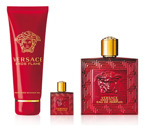 Versace Eros Flame Edp 100 Ml Set 3pza Para Hombre