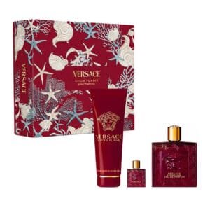 HVEREFSET3__94186 Versace Eros Flame Edp 100 Ml Set 3pza Para Hombre