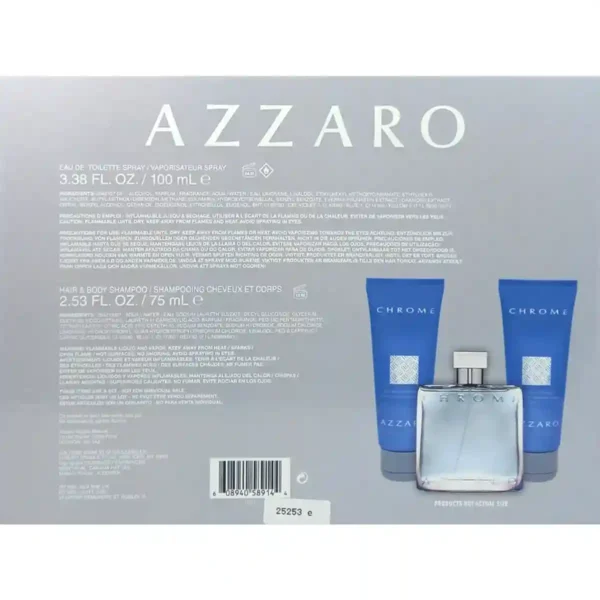 Azzaro Chrome 3 Piezas Para Hombre