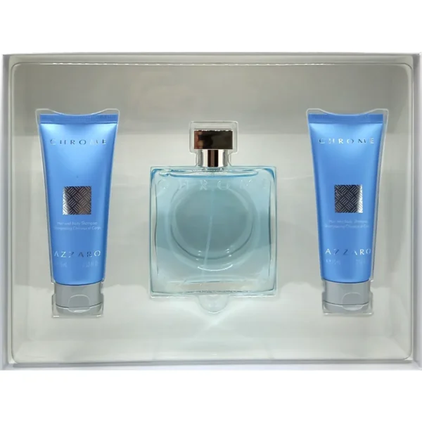 Azzaro Chrome 3 Piezas Set Para Hombre