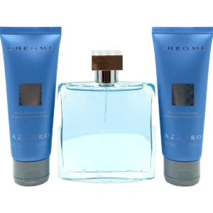 Azzaro Chrome 3 Piezas Set Para Hombre