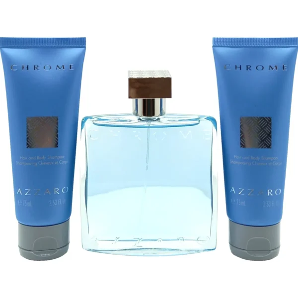 Azzaro Chrome 3 Piezas Set Para Hombre